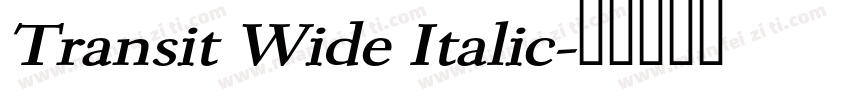 Transit Wide Italic字体转换